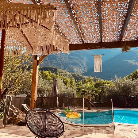 2P Au Coeur Des Montagnes Avec Piscine Chauffee Daire Puget-Théniers Dış mekan fotoğraf