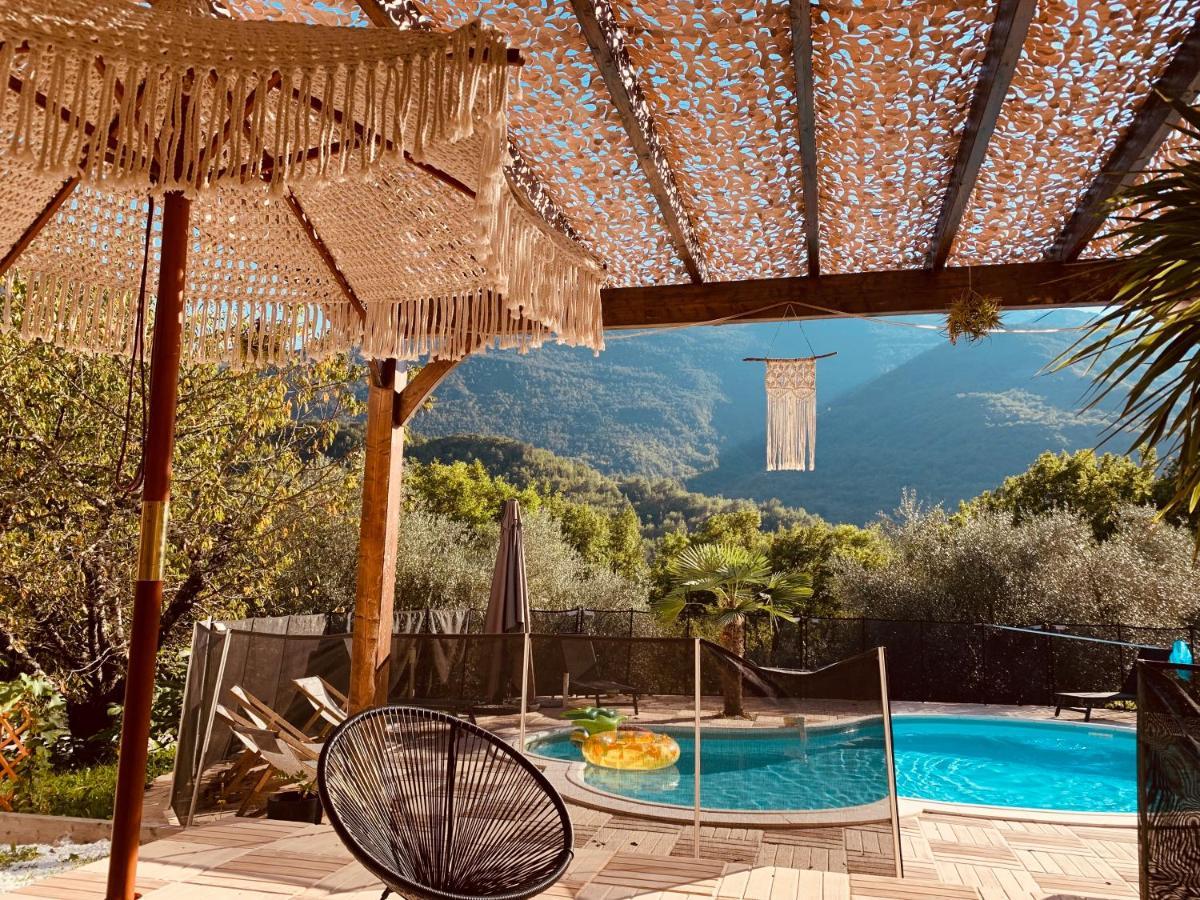 2P Au Coeur Des Montagnes Avec Piscine Chauffee Daire Puget-Théniers Dış mekan fotoğraf